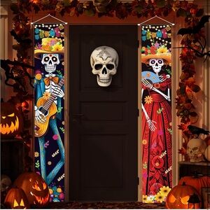 Colorful Day of the Dead Door Banners